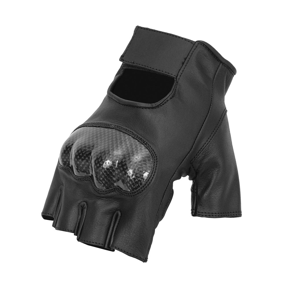 Slugger Men's Fingerless Leather Gloves Men's Deer Skin Gloves First Manufacturing Company Black XS
